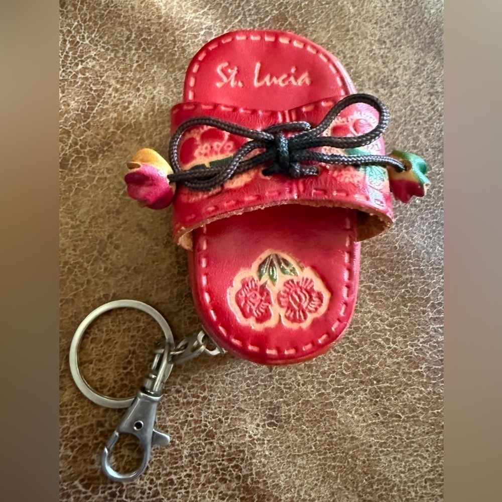 Handmade leather St. Lucia Keychain Sandal
